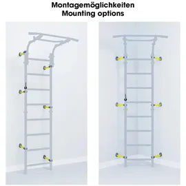 JEFlex Sprossenwand ClimbMaxx M2 weiß-gelb - Weiß/Gelb