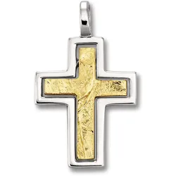 Kreuzkette ONE ELEMENT "Halskette - Kreuzkette mit Kreuz Anhänger aus 925 Silber", silber, Halsketten, Damen, Silber 925 (Sterlingsilber), stufenlos verstellbare Halskette bis 45 cm