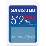 Samsung PRO Plus for Professionals R180/W130 SDXC 512GB, UHS-I U3, Class 10 (MB-SD512S/EU)