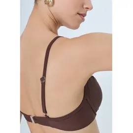 lscn by lascana Bügeleinsatz-Bikini-Top Damen Braun 48 Cup F