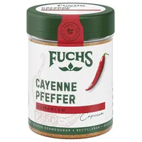 Fuchs Gewürze - Cayennepfeffer gemahlen - für einen scharfen Geschmack in allerlei Gerichten - natürliche Zutaten - 60 g in wiederverwendbarer, recyclebarer Dose
