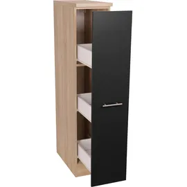 Respekta Apothekerschrank Merle 30 x 60 x 144,8 cm Schwarz
