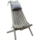 Garden Pleasure Design Garten Sessel Relaxsessel FALUN Kiefer grau Lounge Holz Garten Outdoor