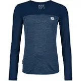 Ortovox 150 Cool Logo LS Merinoshirt Damen Blau S