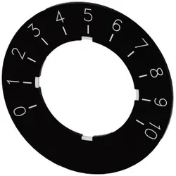 Siemens 3SU19000BG160SA0 Bezeichnungsschild für Potentiometer, Schild schwarz, Schrift weiß, 0-10 - 10 Stück