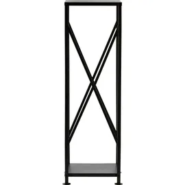 TRIZERATOP Kaminholzregal Pulverbeschichteter Stahl 34 x 34 x 111 cm Schwarz