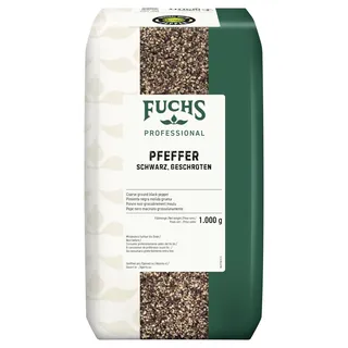 FUCHS schwarzer Pfeffer geschrotet Gewürz, 1,0 kg