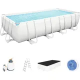 BESTWAY Power Steel Frame Pool Set 549 x 274 x 122 cm inkl. Sandfilteranlage 56466