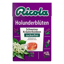 Ricola ohne Zucker Box Holunderblüten Bonbons