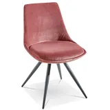 2er-Set BOOOM Stuhl Girona Stoff Violett Lila