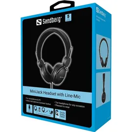 Sandberg MiniJack Headset with Line-Mic - Kopfhörer mit Mikrofon