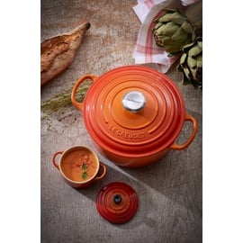 Le Creuset Signature Bräter 22 cm rund hoch ofenrot