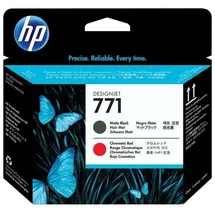 HP 771 matt schwarz + chromatic rot CE017A