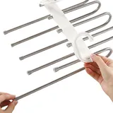 Weißer, Multifunktionaler, Mehrlagiger, Faltbarer Hosenbügel.