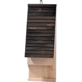 Dobar Fledermauskasten mit Belüftungsschlitzen 19,5 x 14 x 53,5 cm Schwarz FSC®