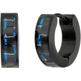Jobo Creolen Edelstahl schwarz beschichtet mit Carbon 13,2mm