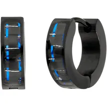 Jobo Creolen Edelstahl schwarz beschichtet mit Carbon 13,2mm