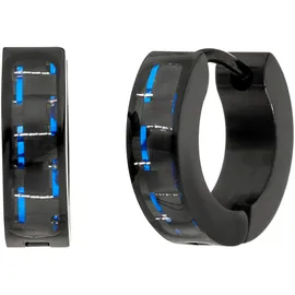 Jobo Creolen Edelstahl schwarz beschichtet mit Carbon 13,2mm