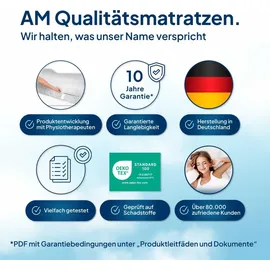 AM Qualitätsmatratzen 3D Deluxe 90 x 200 cm H4