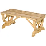 Outsunny Gartenbank 104 x 56 x 39 cm Beige