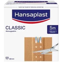 Hansaplast Classic Pflaster, 5m x 6cm – Wundpflaster 1 St