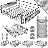Kesser KESSER® Teleskopschublade Küchenschublade Küchenschrank ? Korbauszug ? Schrankauszug ? Vollauszug ? Schublade