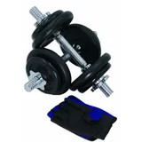 Kurzhantel Hantel Set Gusseisen Hantelscheiben 20 kg / Sporthandschuhe