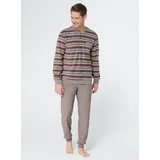 Kings Club Schlafanzug KINGS CLUB, Herren, Gr. 44/46, bunt (grau, bordeaux), 80% Baumwolle, 20% Polyester, Homewear-Sets Schlafanzug