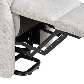 Beliani Fernsehsessel ELEGY Polyester 72 x 86 x 80 cm Hellgrau elektrisch mit Fußstütze