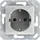 Jung Schuko-Steckdose 50x50 Platin 2 St.