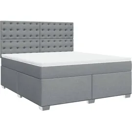 vidaXL Boxspringbett 180 x 200 cm Hellgrau