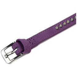 Beeztees Hunde-Halsband Hundehalsband Buffalo Leder lila Verstellmöglichkeit: 20 – 24 cm / Breite: 10 mm