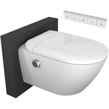 Bernstein Dusch-WC T640 Pro Microbubbles & UV-C-Sterilisation Weiß mit Sitzheizung Spülrandsloses Hänge-WC mit Bidet Funktion mit Fernbedienung Absenkautomatik mit selbstreinigende Düse