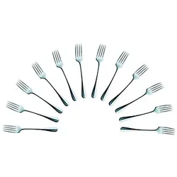 12 solex® Dessertgabeln Baguette silber