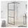 vidaXL Duschwand für Walk-In Dusche 80x195 cm ESG Halbmattiert Schwarz