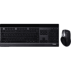 RAPOO 8900P, Tastatur & Maus Set, kabellos, Schwarz