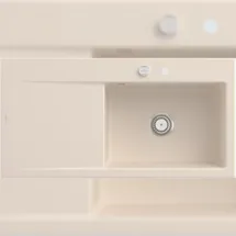 Villeroy & Boch Subway Style 60 rechts Einbauspüle ivory Excenterbetätigung 1000 x 510 mm