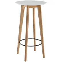 KADIMA DESIGN Bartisch, Eichenholz, runde Tischplatte, 50 kg Belastbarkeit.