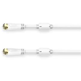 Hama SAT-Anschlusskabel F-Stecker/F-Stecker 5 m Weiß