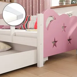 VitaliSpa Kinderbett Jessica 80 x 160 cm Spanplatte rosa/weiß
