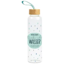 Grafik-Werkstatt Trinkflasche mit lustigem Spruch Blau 0,55 l