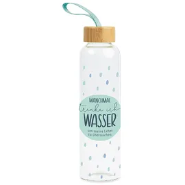 Grafik-Werkstatt Trinkflasche mit lustigem Spruch Blau 0,55 l