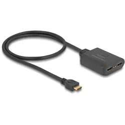 Delock HDMI Splitter 1 x HDMI in zu 2 x HDMI out 4K 60 Hz - mit Downscaler