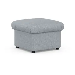 Hocker DOMO COLLECTION "Pegnitz", silber, B:60cm H:39cm T:60cm, 100% Polyester, Hocker, Polsterhocker