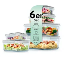 GOURMETmaxx Klick-it Frischhaltedose grau 1,04 l 12-tlg.