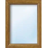 Kunststofffenster Festverglasung ESG ARON Basic weiß/golden oak 1000x1850 mm (nicht öffenbar)