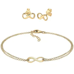 Elli Infinity Symbol Armband Ohrstecker Set 925 Silber Schmuck-Set   Damen 