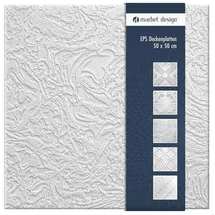 Marbet Design Deckenpaneel MONSUN weiß 8 St. 50 x 50 cm