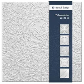 Marbet Design Deckenpaneel MONSUN weiß 8 St. 50 x 50 cm