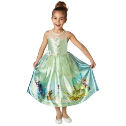 Rubie ́s Kostüm Disney Prinzessin Tiana Dream Kinderkostüm, Traumhaftes Prinzessinnenkleid mit Szenen aus dem Disney-Spielfilm grün 116